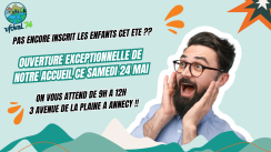 VENEZ VOUS INSCRIRE POUR LES CENTRES DE LOISIRS CE SAMEDI